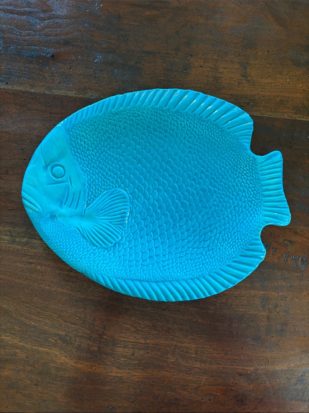 Turquoise Baum Bros Fish Platter